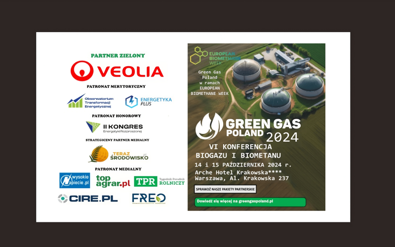 Green Gaz Poland 2024 – VI konferencja biogazu i biometanu