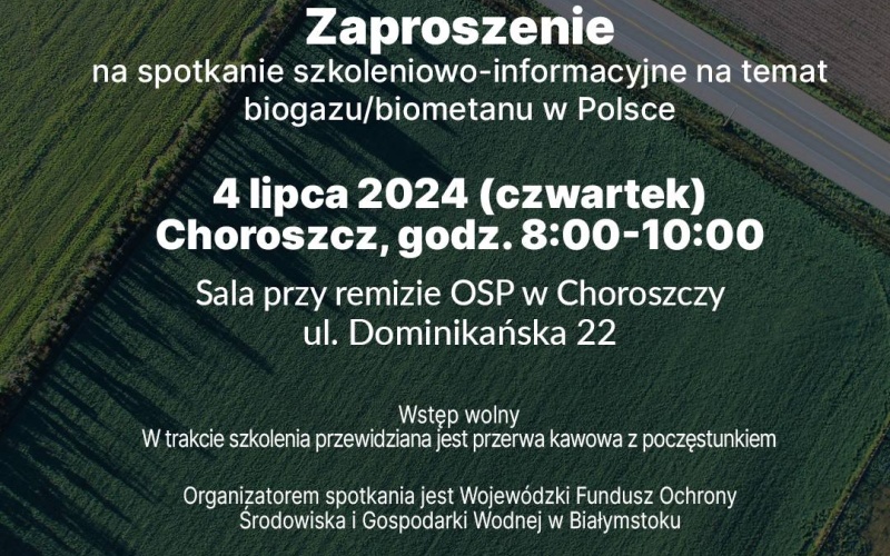 Cykl spotkań szkoleniowo-informacyjnych